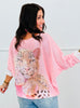 Pink Golden Diva Cheetah Pullover Top (One Size)