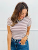 Striped Short Sleeve Tee (Reg.)-2 Colors
