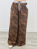 Brown Leopard Lace Up Pants (Reg & Plus)