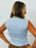 POL Stud Accent High Low Tee Top (Reg.)-2 Colors