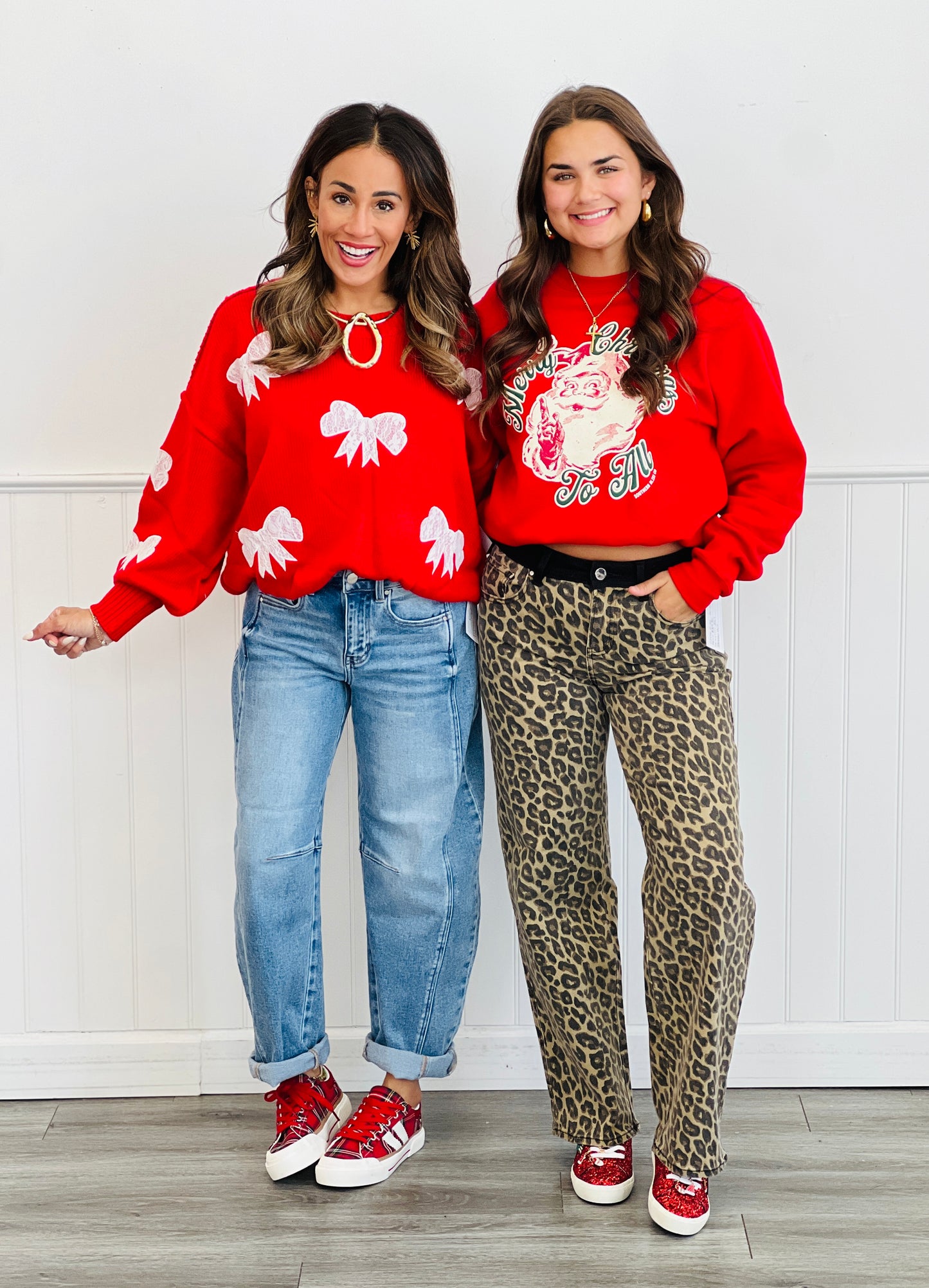 Merry Christmas To All Red Sweatshirt (Reg. and Plus)