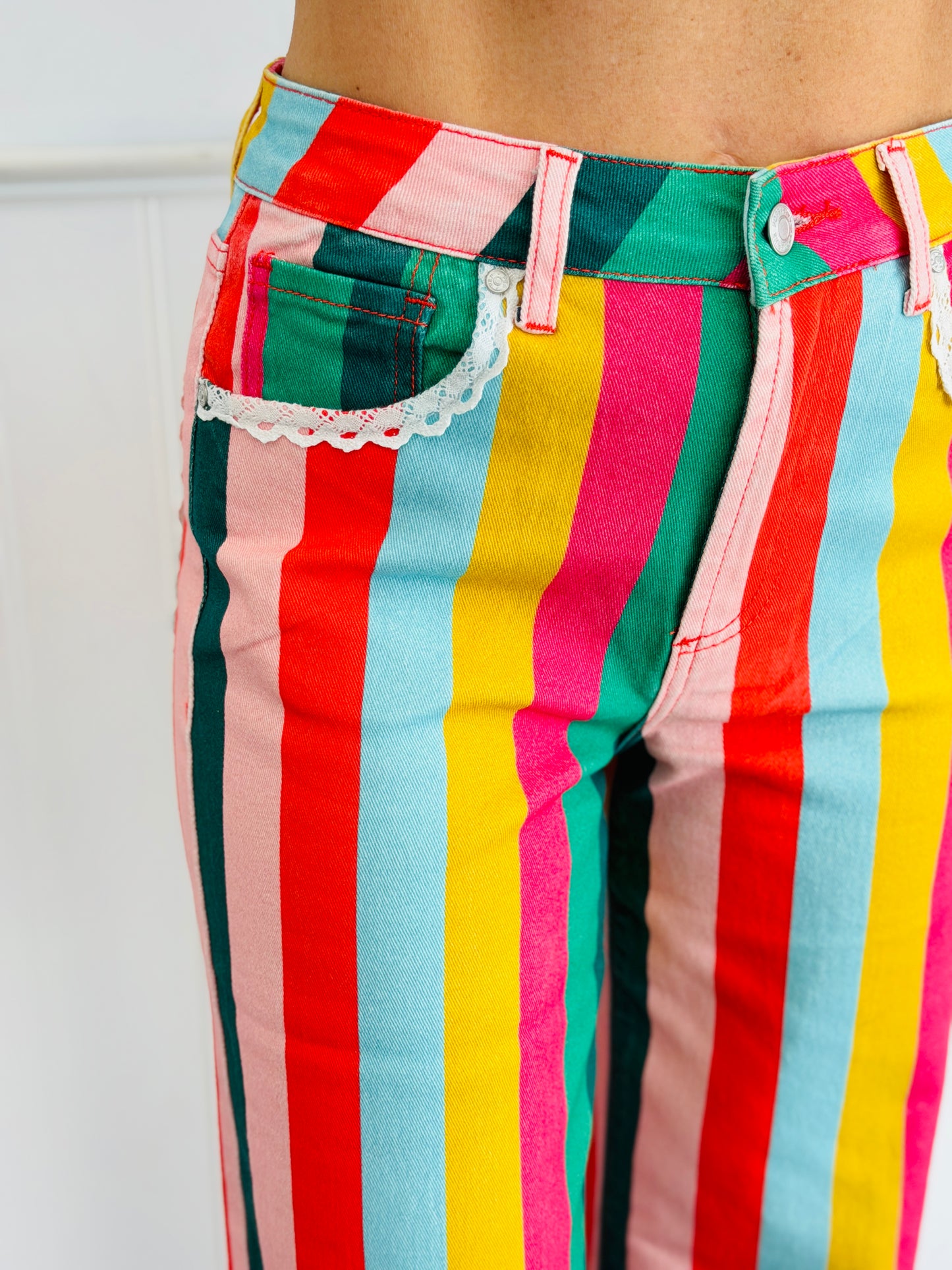 Holiday Hues Striped Denim Pants (Reg.)
