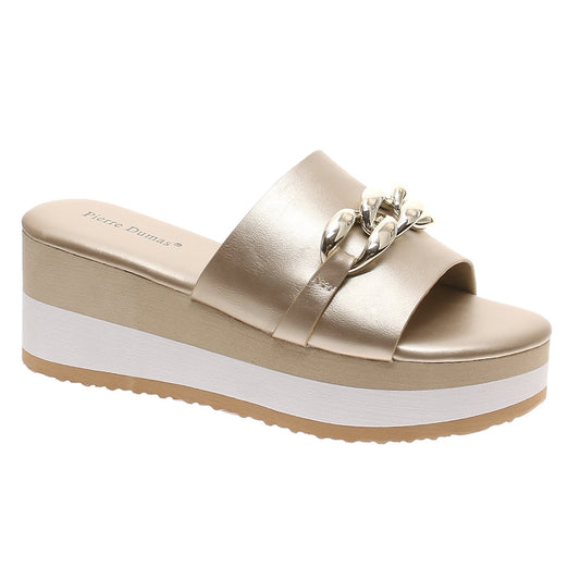 Pierre Dumas - Gold Anytime You Need Platform Wedge