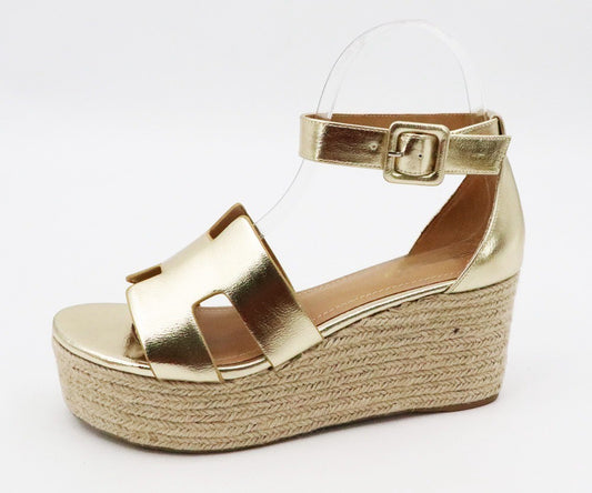 Gold You Had Me At Hello Espadrille Wedge