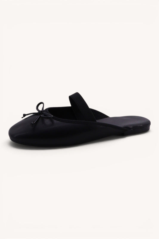 Black Graceful Steps Ballet Mules