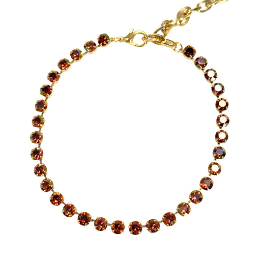 TOVA- The Oakland Necklace in Midnight Express - Smoked Topaz Brandy