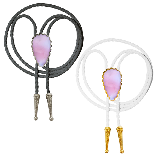 Pink Opal Gemstone Bolo Necklace (2 colors)