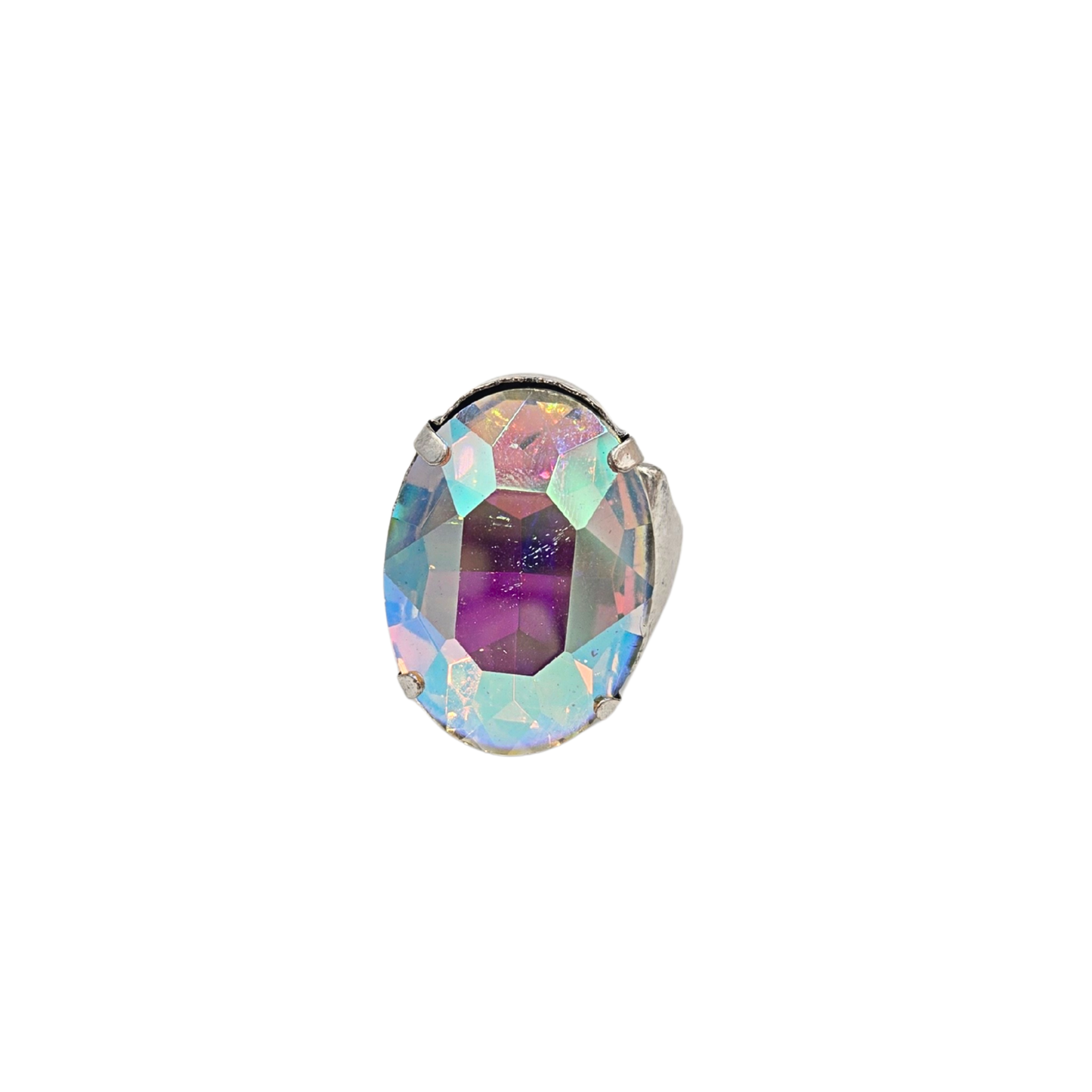 Oval Iridescent Stretch Ring
