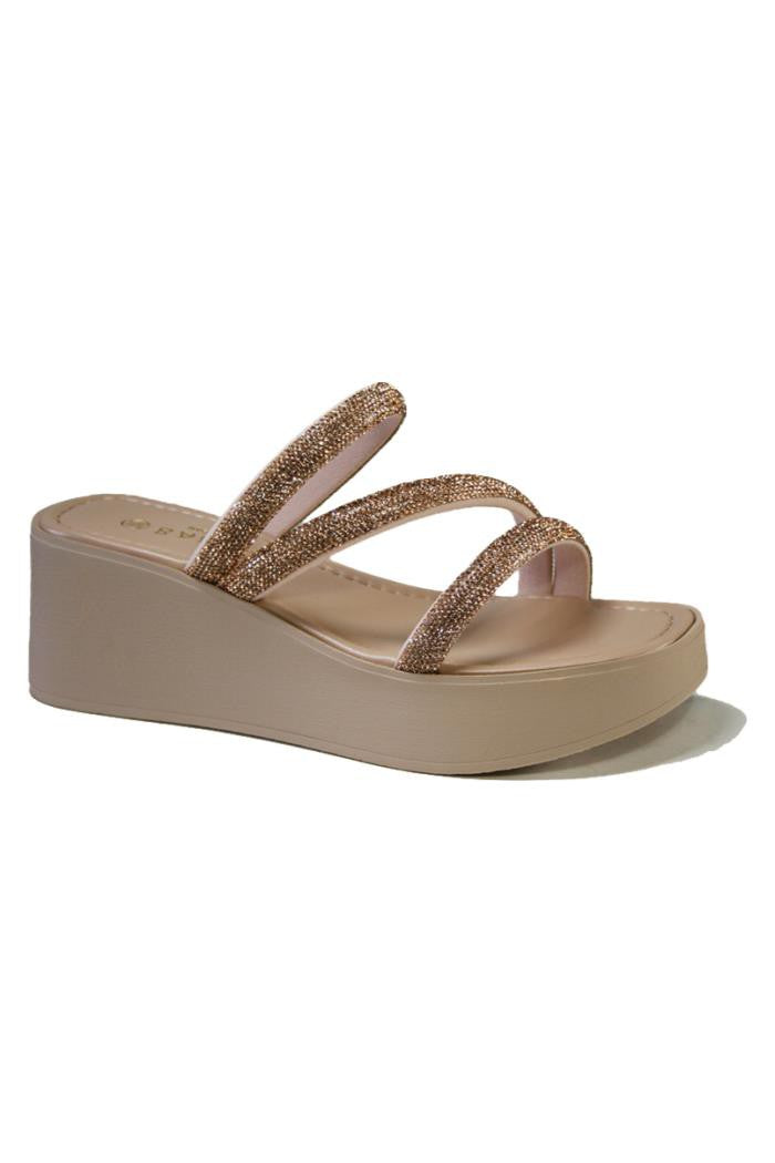 Rose Gold Starlight Platform Sandals