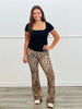 Leopard Print Flare Leg Yoga Pants (Reg & Plus)