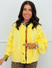 Butter Yellow Contrast Sweater Knit Snap Button Cardigan (Reg. and Plus)