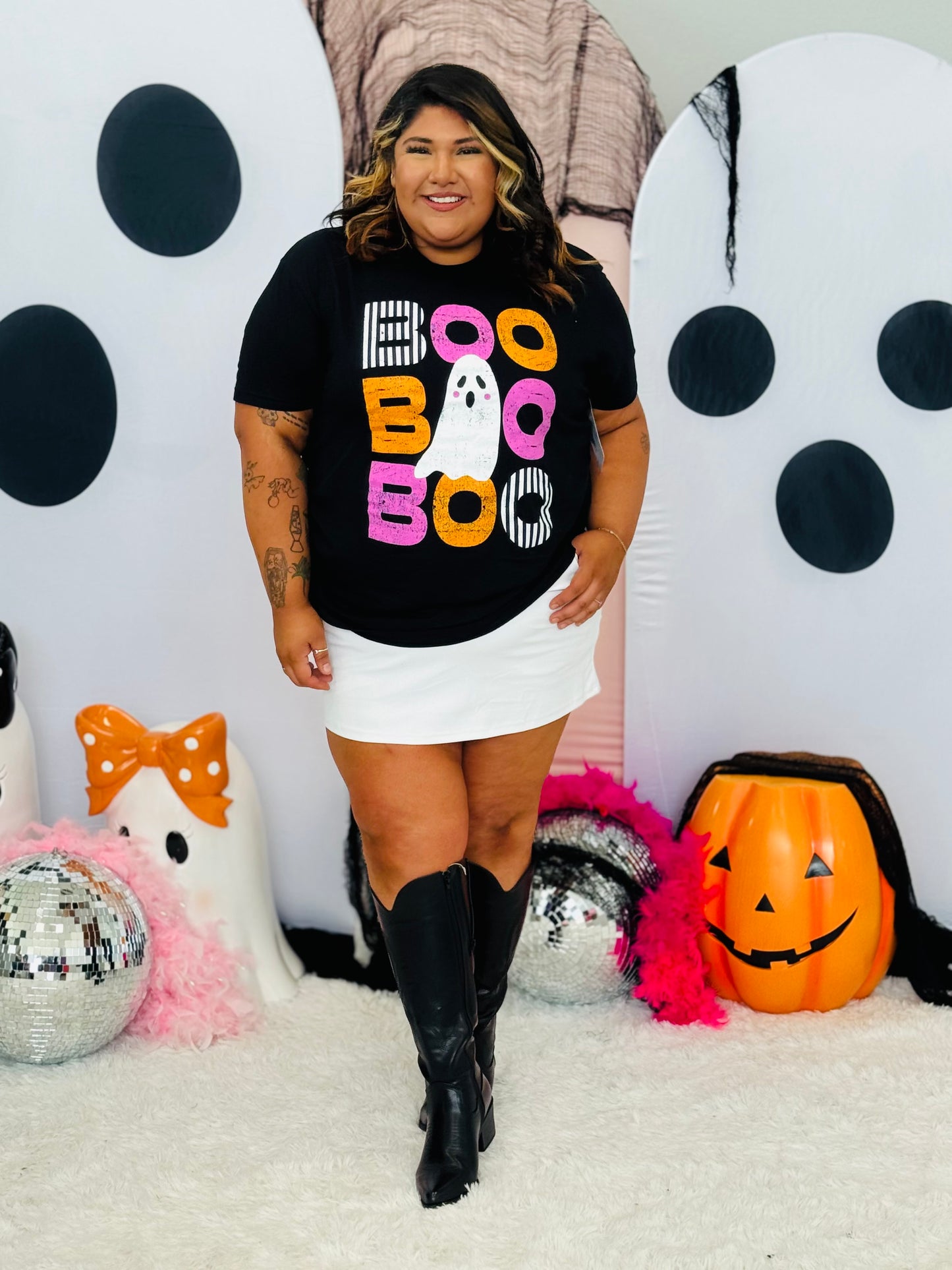 Boo Stacked Graphic Tee (Reg. and Plus)
