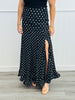 Polka Dot Side Slit Maxi Skirt (Reg.)
