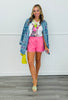 Scalloped Lace Trim Shorts (Reg.)-2 Colors