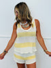 Yellow Striped Tank & Shorts Set (Reg.)