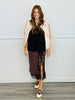 Polka Dot Satin Lace Trim Midi Skirt (Reg.)- 2 Colors