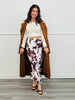 White/Brown Cow Print Maxi Skirt (Reg & Plus)