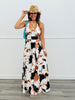 Black/Brown/White Cow Print Palazzo Pants (Reg.)
