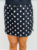 Polka Dot Collared Top & Mini Skirt Set (Reg.)-2 Colors