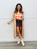 Brown Combo Plaid Belted Trench Coat (Reg.)