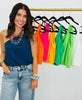 One Shoulder Knot Detail Tank Top (Reg.)-7 Colors