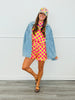 Checkered Print Top & Ruffle Shorts Set (Reg. & Plus) - 4 Colors