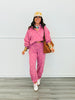 Polka Dot Collared Sweatshirt (Reg.) - 4 Colors