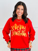 Red Merry Christmas Sweatshirt (Reg. and Plus)