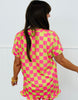 Checkered Print Top & Ruffle Shorts Set (Reg. & Plus) - 4 Colors