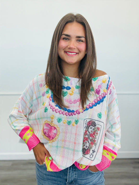 Plaid Darling Queen Pullover Top (One Size)
