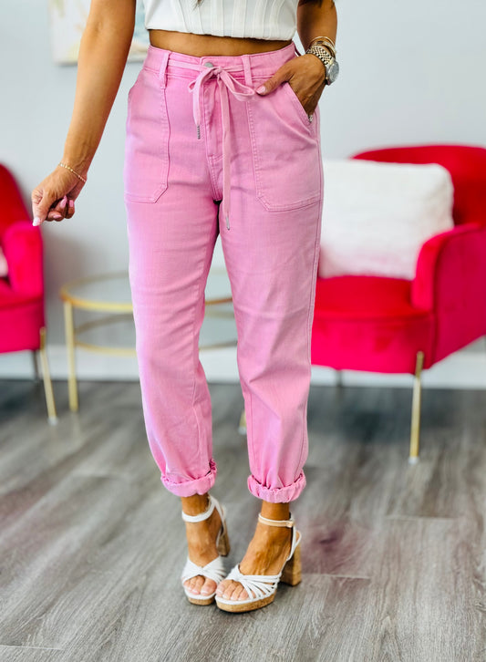 Judy Blue All You Need Light Pink Joggers (Reg. and Plus)