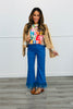 Royal Blue Feather Trim Flare Pants (Reg.)