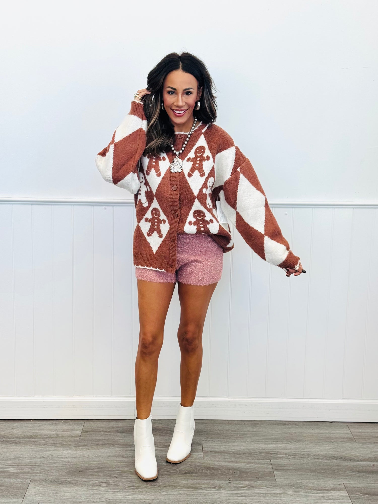 Reg Walker Dusty Pink Lurex Sweater & Shorts Set (Reg.) – Walker Rose Boutique