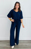 Dear Scarlett Yes Please V-Neck Top & Pants Set (Reg. and Plus) - 8 Colors