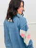 Light Denim Star Patch Shirt Dress (Reg & Plus)
