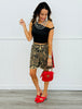 Washed Leopard Denim Shorts (Reg & Plus)