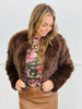 Dark Coffee Faux Fur Crop Jacket (Reg.)