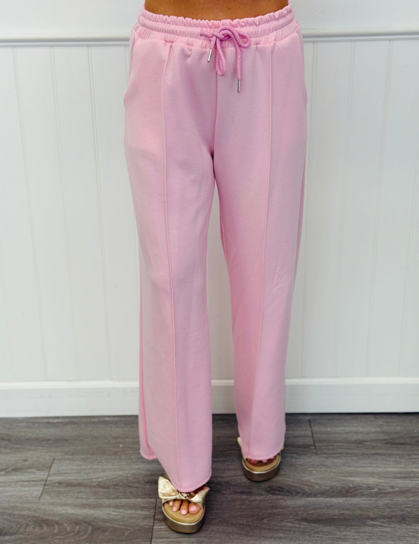 Pink Asymmetrical Top & Pants Set (One Size)