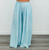 Light Blue Deer Print Palazzo Pants (Reg. and Plus)