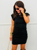 Black Cinched Waist Mini Dress (Reg.)