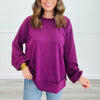 Andree Banded Hemline Long Sleeve Top (Reg. and Plus) - 7 Colors