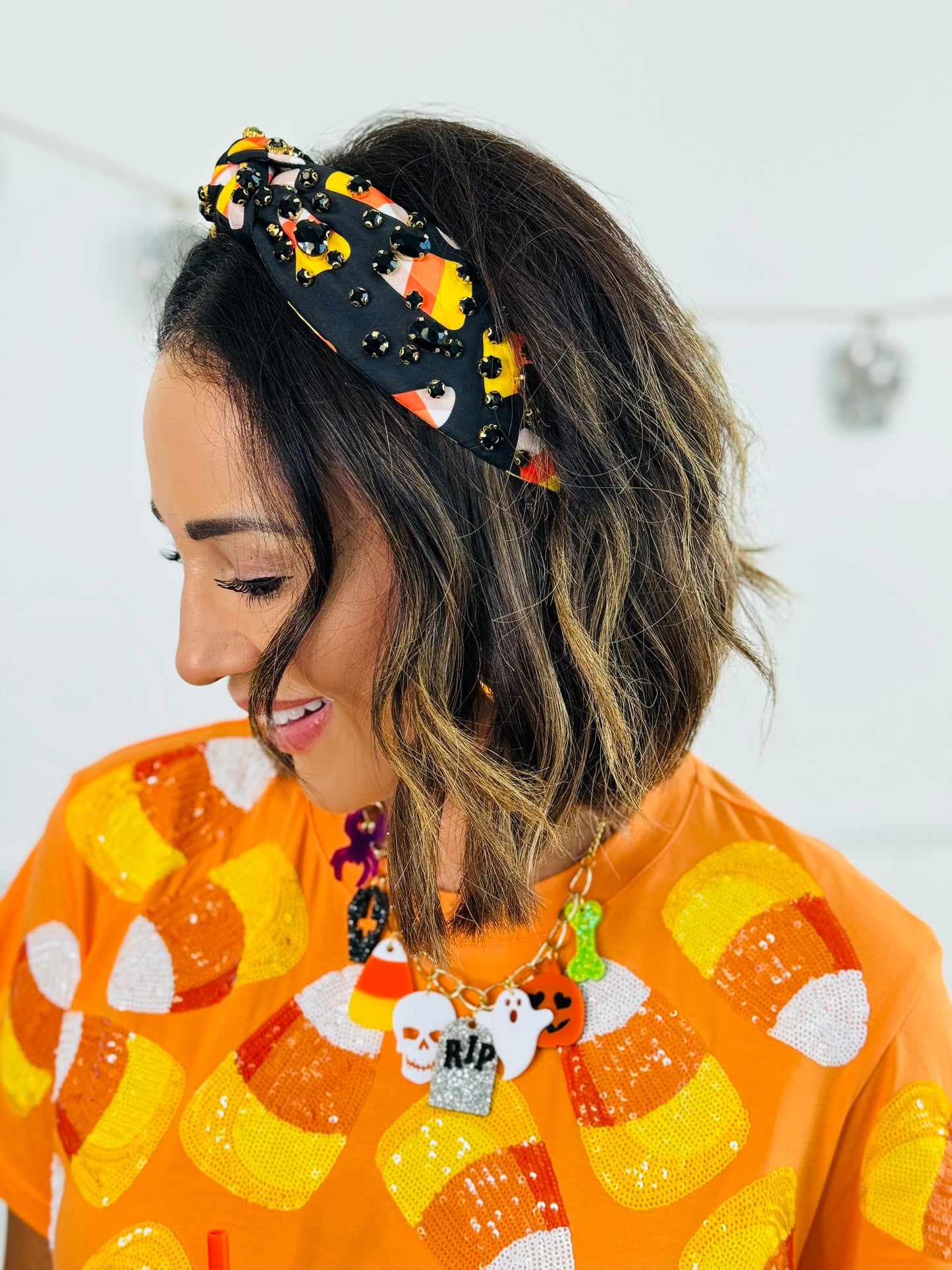 Bejeweled Candy Corn Headband