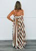 Taupe Sweeping Stripe Maxi Dress (Reg.)