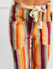 Burgundy Multi Stripes String Barrel Pants (Reg.)