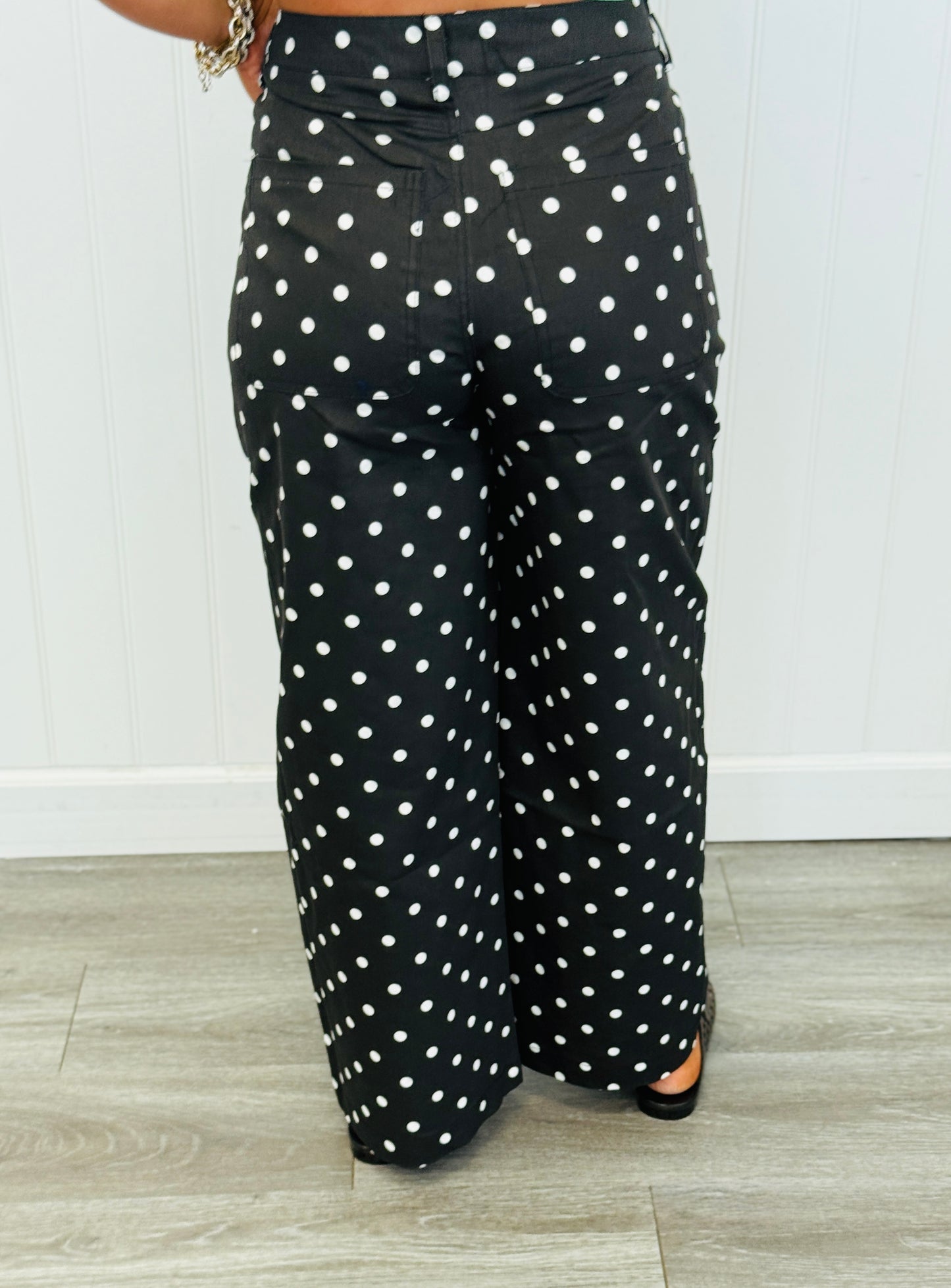 High Waist Polka Dot Barrel Pants (Reg.) - 2 Colors