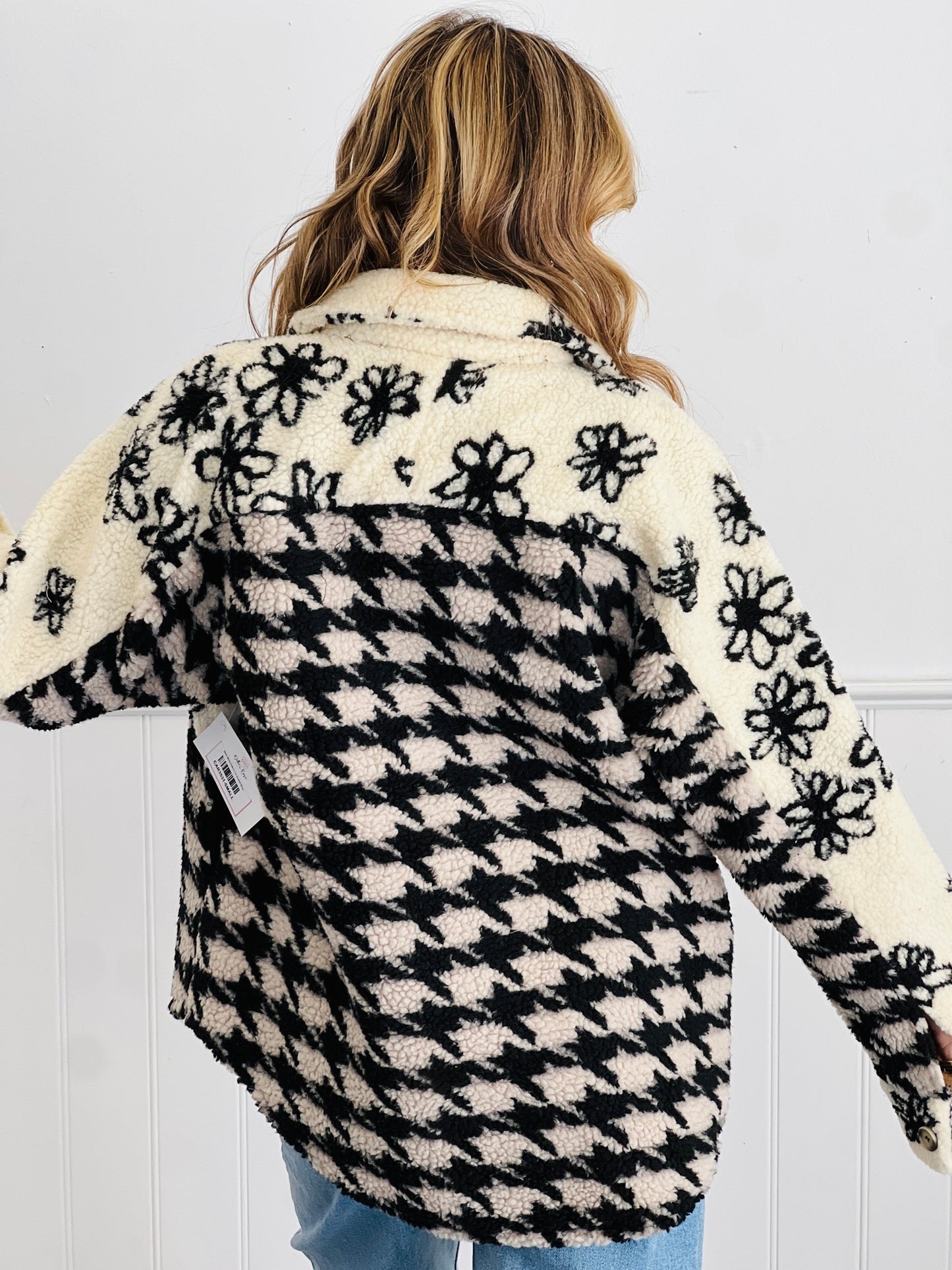 Stone Mixed Pattern Fur Shacket (Reg.)