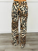 Mixed Animal Print Wide Leg Pants (Reg.)