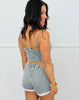 Gingham Lace Trim Short Set (Reg.)-3 Colors