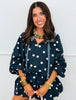 Polka Dot Hooded Jacket (Reg & Plus) - 2 Colors