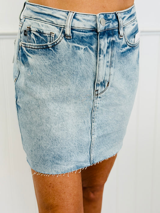 Judy Blue Medium Pocketful Of Sunshine Skirt (Reg. and Plus)